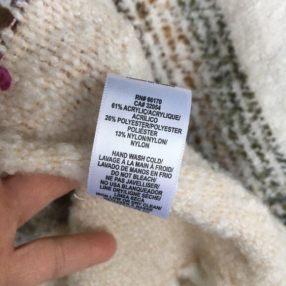 Anthropologie Fringe Kimono Cardigan Sweater OS Open Front Shunky Oversize Boho - Picture 11 of 16